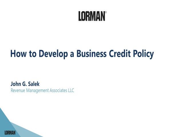 How to Develop a Business Credit Policy