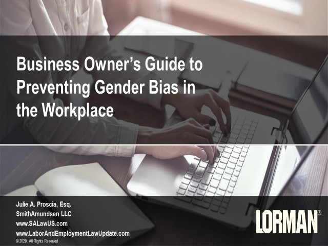 Business Owner's Guide to Preventing Gender Bias in the Workplace