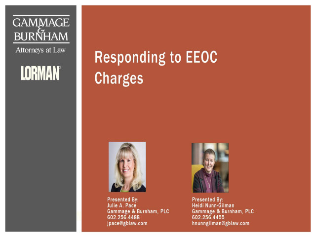 Responding to an EEO Charge