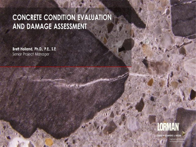 Concrete Condition Evaluation and Damage Assessment