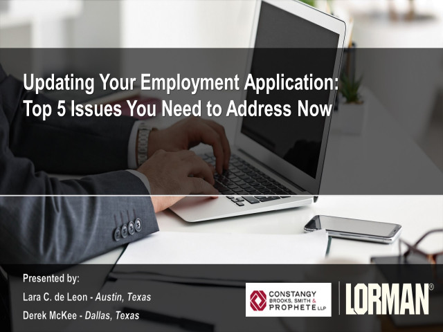 Updating Your Employment Application: Top 5 Issues You Need to Address Now