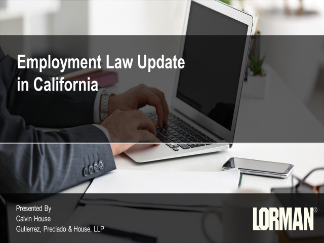 Employment Law Update in California