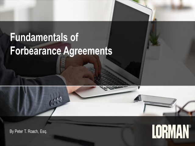 Fundamentals of Forbearance Agreements