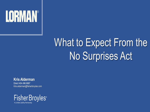 What to Expect From the No Surprise Act