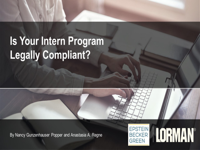 Is Your Intern Program Legally Compliant?