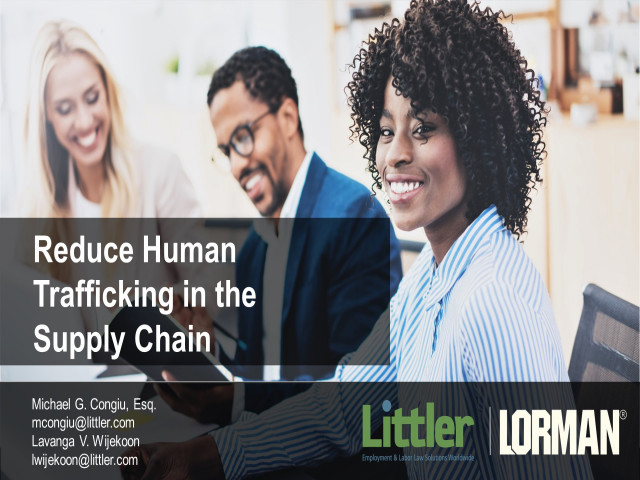 Reduce Human Trafficking in the Supply Chain