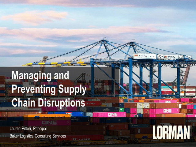 Managing and Preventing Supply Chain Disruptions