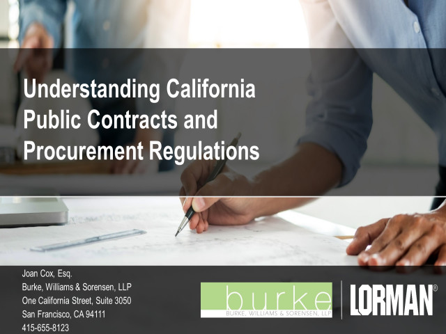 Understanding California Public Contracts and Procurement Regulations