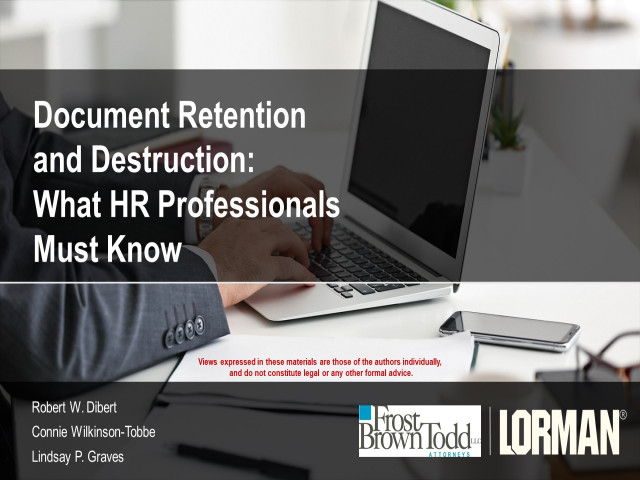 Document Retention and Destruction: What HR Professionals Must Know