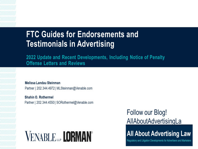  FTC Guides for Endorsements and Testimonials in Advertising: 2022 Update and Recent Developments