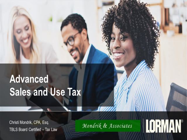 Advanced Sales and Use Tax