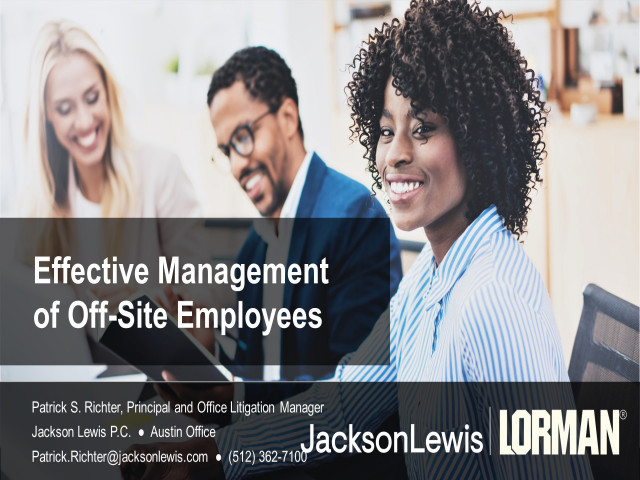 Effective Management of Off-Site Employees