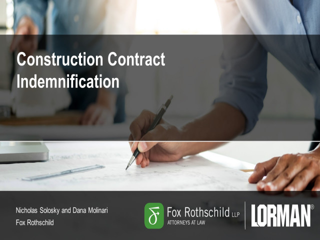 Construction Contract Indemnification