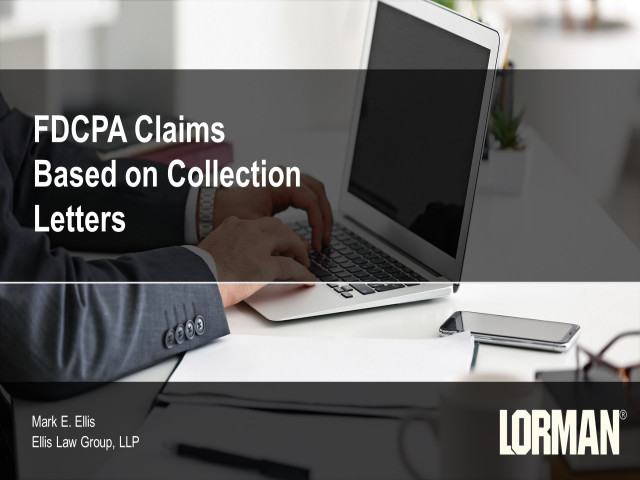 FDCPA Claims Based on Collection Letters