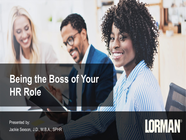 Being the Boss of Your HR Role