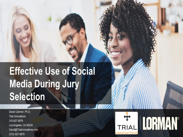 Effective Use of Social Media During Jury Selection