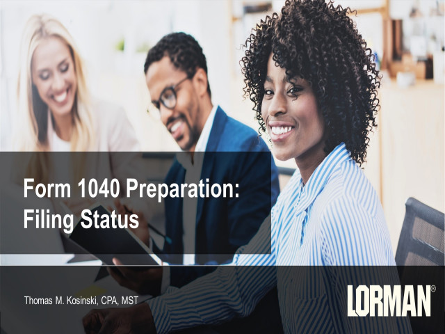 IRS Form 1040 Preparation: Filing Status