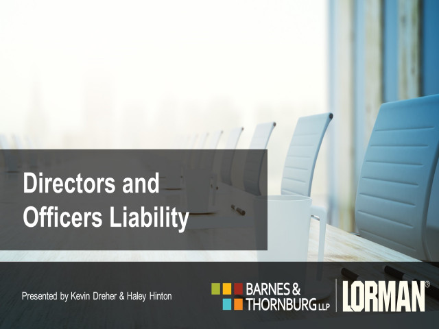Directors and Officers Liability