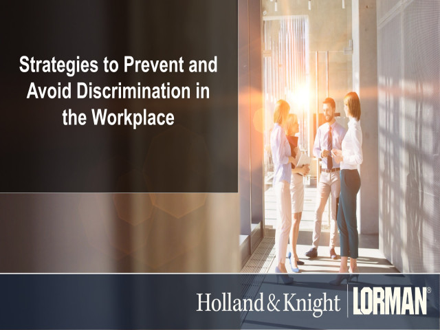 Strategies to Prevent  and Avoid Discrimination in the Workplace