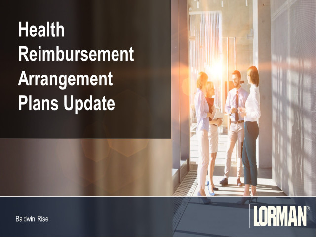 Health Reimbursement Arrangement Plans Update
