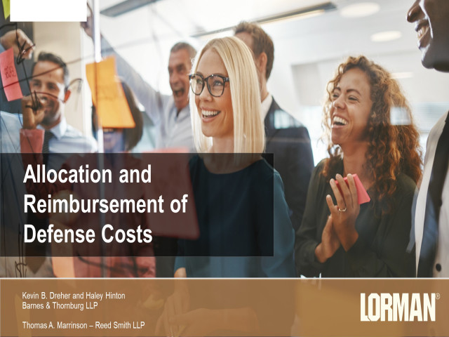 Allocation and Reimbursement of Defense Costs: Insurer's Duty to Defend