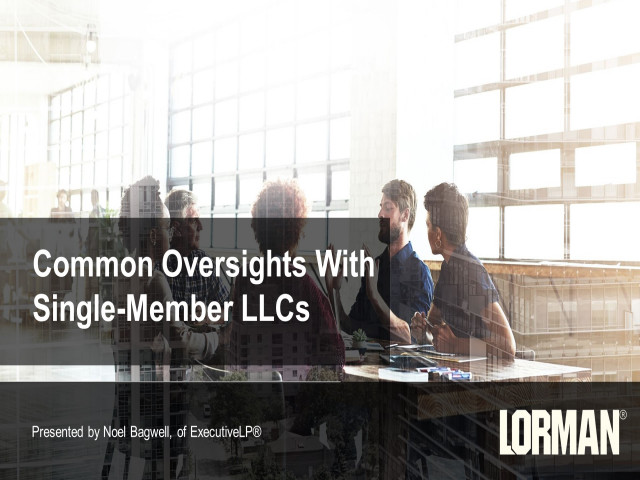Common Oversights With Single-Member LLCs