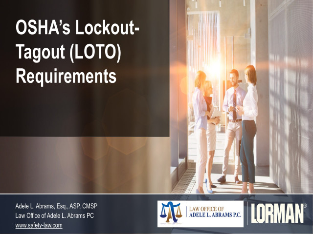OSHA's Lockout Tagout Procedure