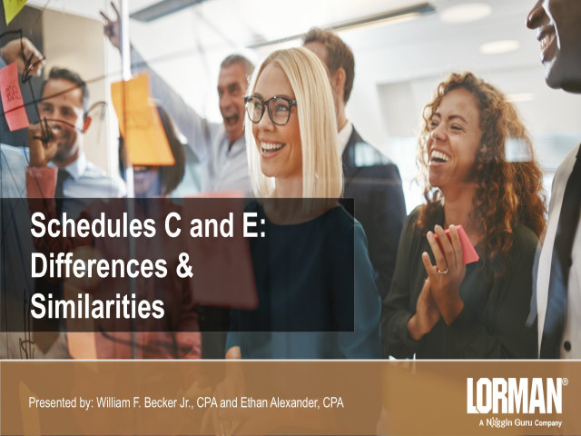 Schedules C and E: Differences & Similarities