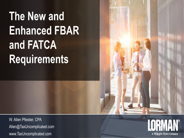 FBAR and FATCA Requirements