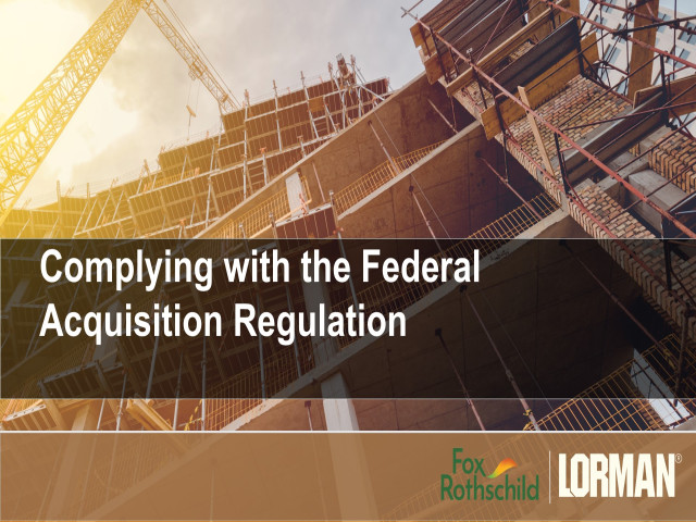 Complying With Federal Acquisition Regulation Rules
