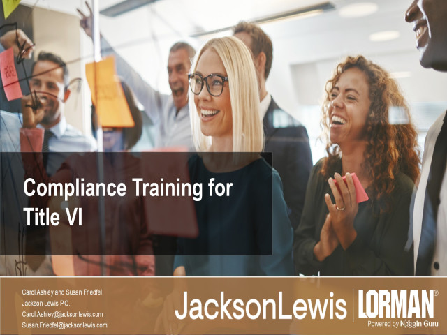 Compliance Training for Title VI