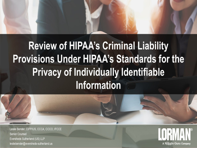 Criminal Liabilities Under HIPAA