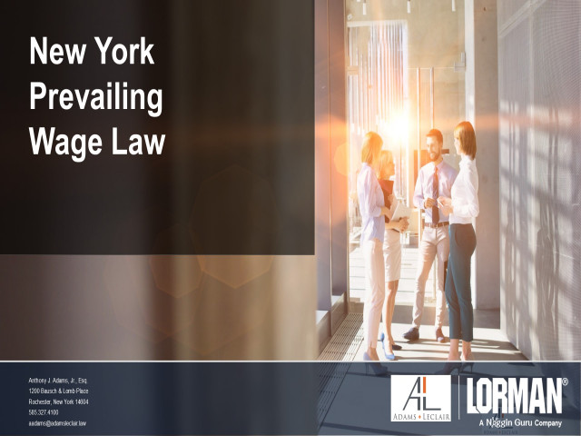 New York Prevailing Wage Update