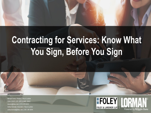 Contracting for Services: Know What You Sign, Before You Sign