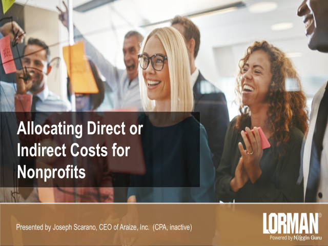 Allocating Direct or Indirect Costs for Nonprofits