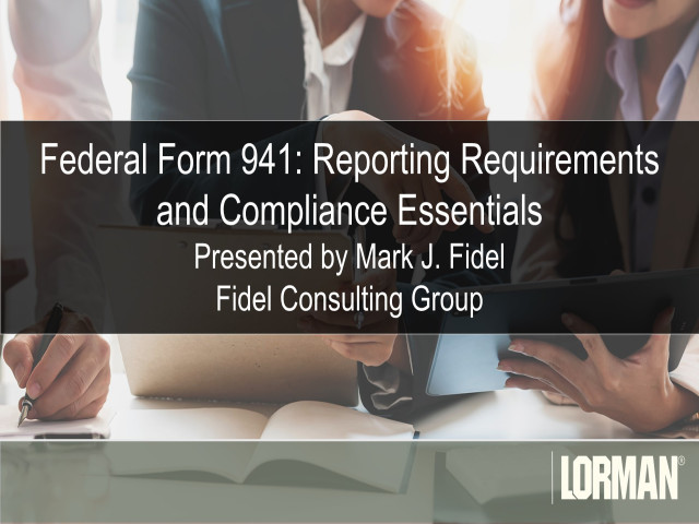 IRS Form 941 Reporting Update