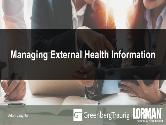 Managing External Health Information