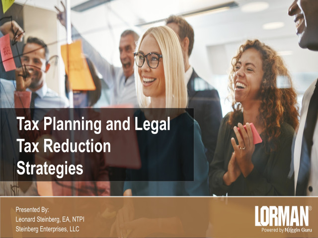 Tax Planning and Legal Tax Reduction Strategies