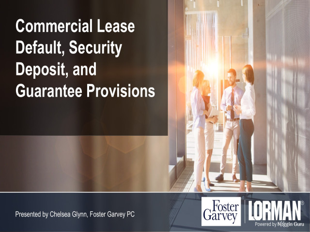 Commercial Lease Default, Security Deposit, and Guarantee Provisions