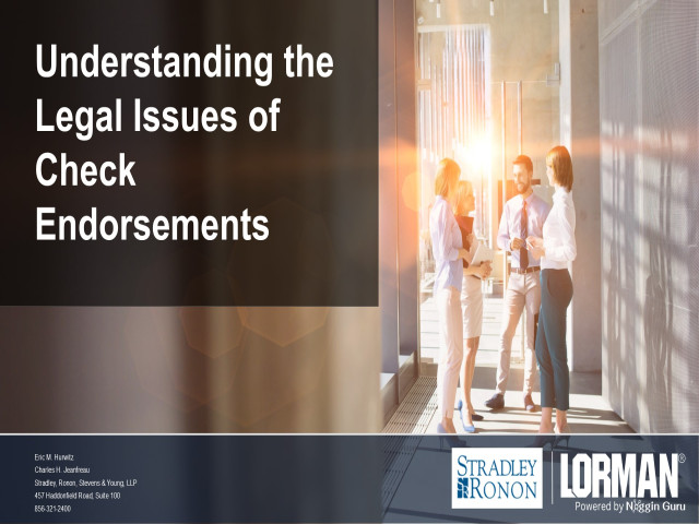 Understanding the Legal Issues of Check Endorsements