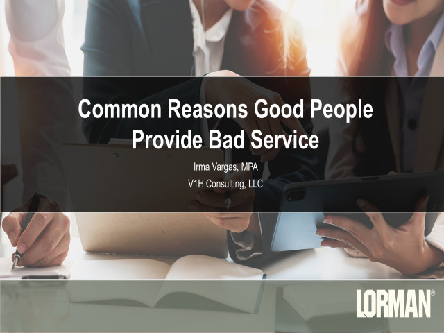 Common Reasons Good People Provide Bad Service