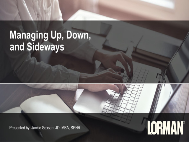 Managing Up, Down, and Sideways