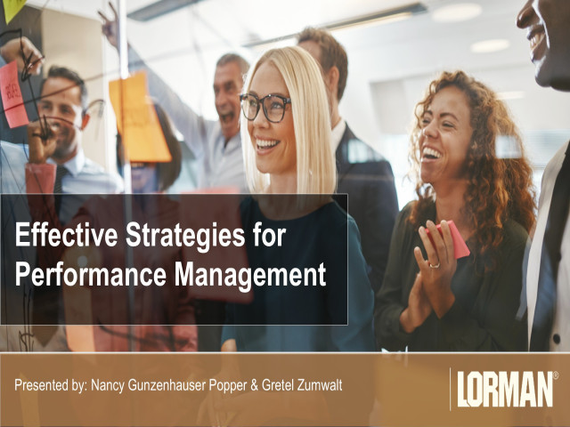 Effective Strategies for Performance Management