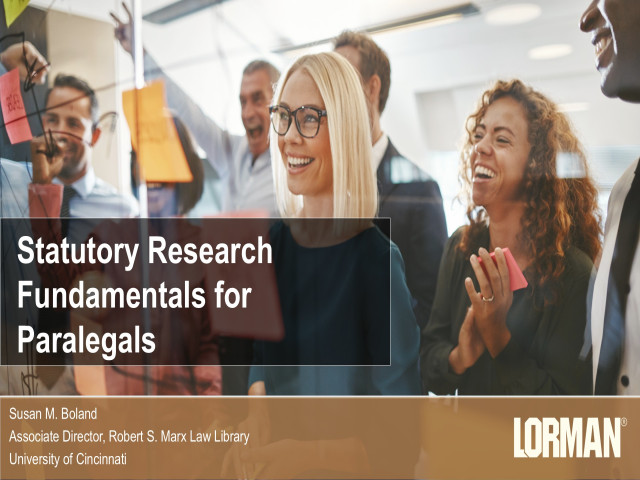 Statutory Research Fundamentals for Paralegals