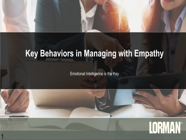 Key Behaviors in Managing with Empathy