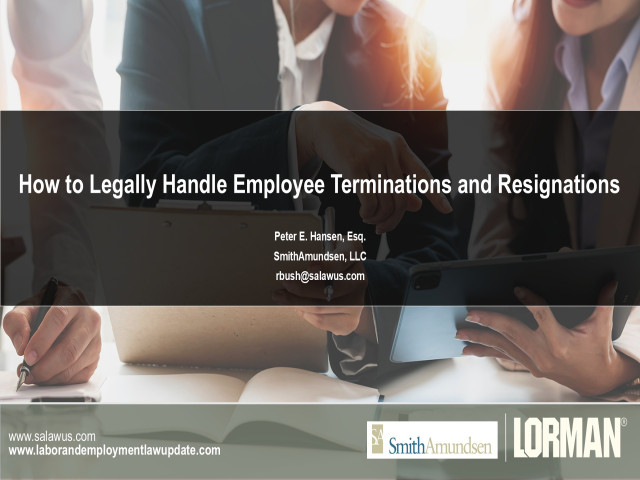 How to Legally Handle Employee Resignations