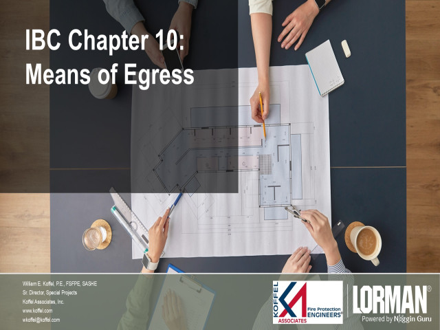 IBC Chapter 10: Means of Egress