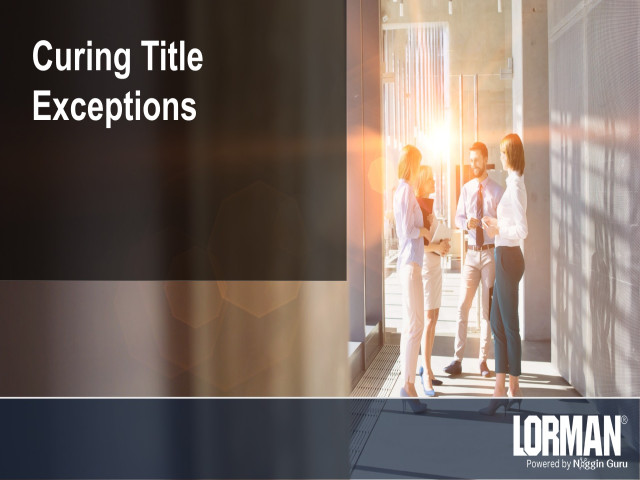 Curing Title Exceptions