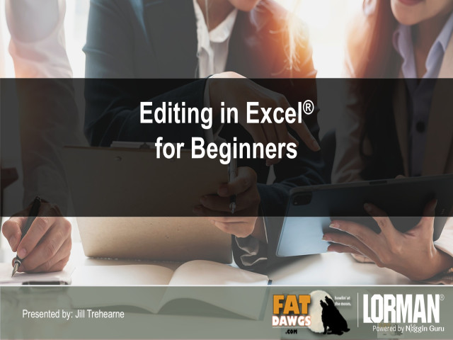 Editing in Excel for Beginners