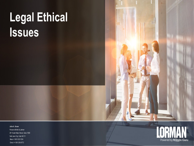 Legal Ethical Issues